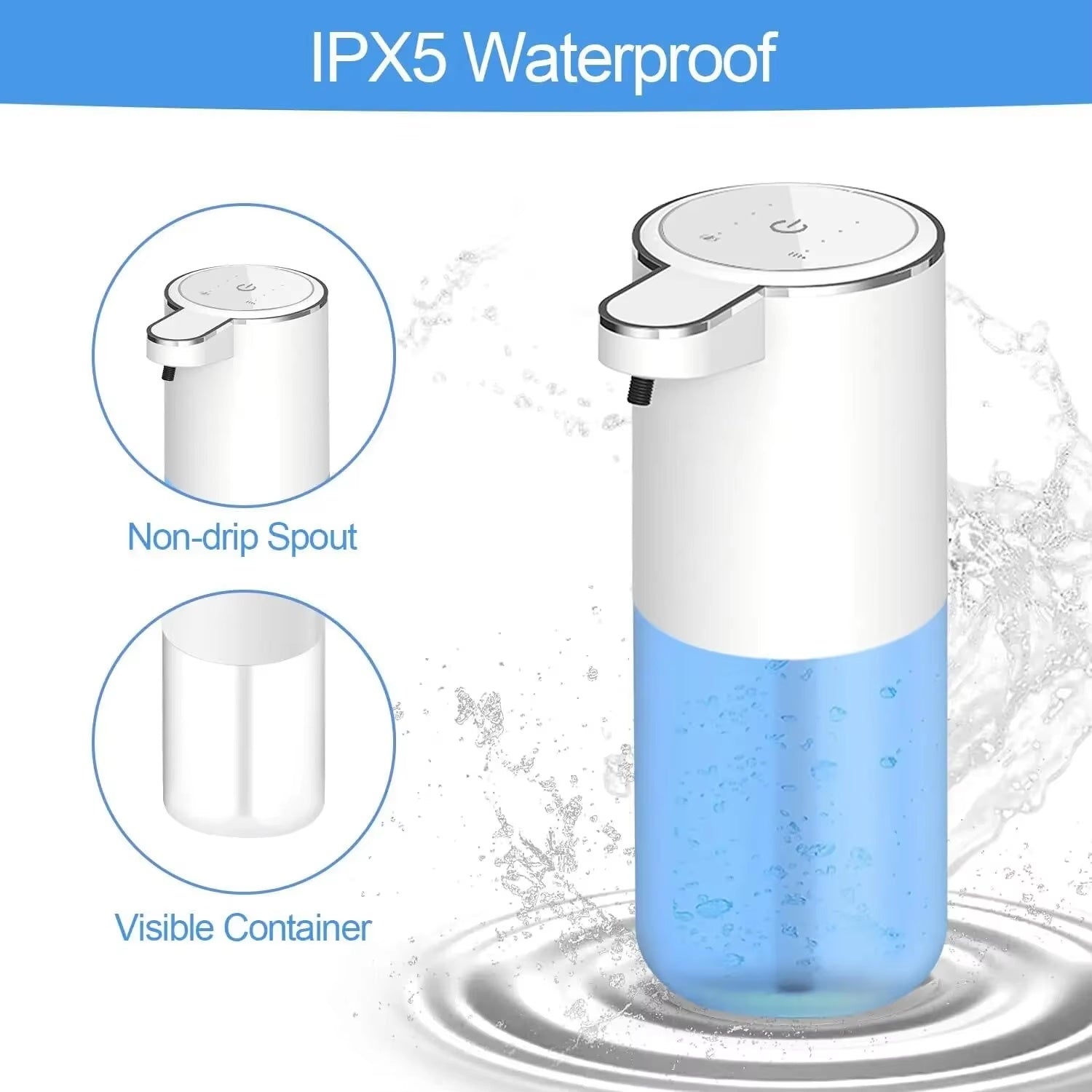 P11S Touchless Soap Dispenser 400ml USB Rechargeable